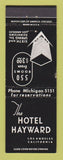 Matchbook Cover - Hotel Hayward Los Angeles CA WEAR