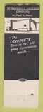 Matchbook Cover - Mutual Service Insurance Zane Bice Freeborn MN