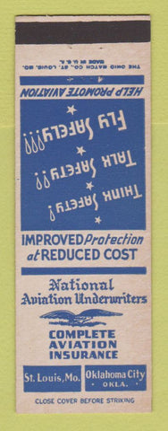Matchbook Cover - National Aviation Insurance St Louis MO Oklahoma City