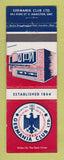 Matchbook Cover - Germania Club Hamilton ON