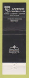 Matchbook Cover - Gateway Center Club Pittsburgh PA