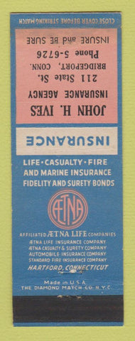 Matchbook Cover - John Ives Insurance Bridgeport CT WEAR