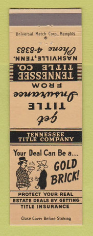 Matchbook Cover - Tennessee Title Insurance Company Nashville TN