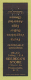 Matchbook Cover - Seebeck's Store Grocery Pleasantville NY