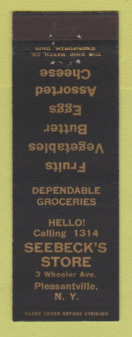 Matchbook Cover - Seebeck's Store Grocery Pleasantville NY