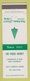 Matchbook Cover - Pierce Insurance Maine Bonding East Corith ME