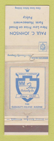 Matchbook Cover - Minnesota Mutual Insurance Paul Johnson