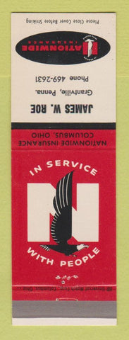 Matchbook Cover - Nationwide Insurance James Roe Grantville PA