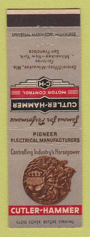 Matchbook Cover - Cutler Hammer Motor Control Milwaukee WI
