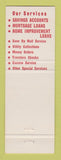 Matchbook Cover - Metropolitan Savings Association Shaker Heights OH