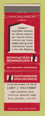 Matchbook Cover - Nationwide Insurance Larry Weatherby Louisville KY