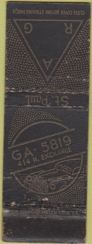 Matchbook Cover - OLD Auto Radiator Repair St Paul MN WORN