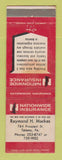 Matchbook Cover - Nationwide Insurance Raymond Mackes Tatamy PA STAINED WORN
