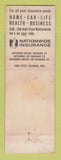 Matchbook Cover - Nationwide Insurance Raymond Mackes Tatamy PA STAINED WORN