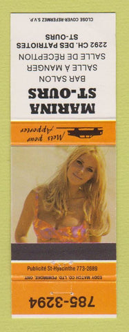 Matchbook Cover - Marina St Ours QC pinup