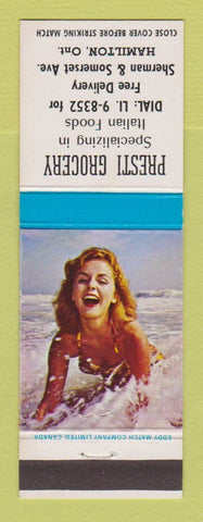 Matchbook Cover - Presti Grocery Hamilton ON pinup
