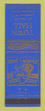 Matchbook Cover - Town Hall Jamestown NY