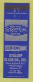 Matchbook Cover - Stalcup Glass Mattoon IL