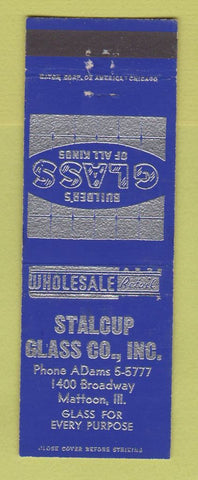 Matchbook Cover - Stalcup Glass Mattoon IL