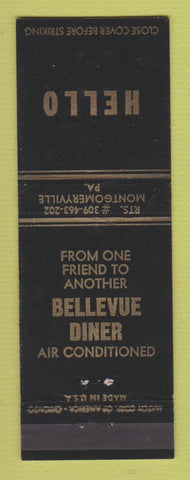 Matchbook Cover - Bellevue Diner Montgomeryville PA