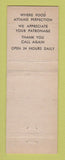 Matchbook Cover - Bellevue Diner Montgomeryville PA