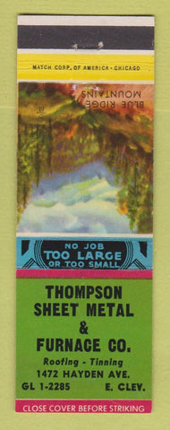 Matchbook Cover - Thompson Sheet Metal Furnace East Cleveland OH