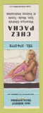 Matchbook Cover - Chez Pacha Auto Repair Trois Rivieres QC pinup