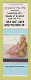 Matchbook Cover - Accomodation Papillon Coin De La Ronde QC pinup