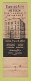 Matchbook Cover - Farmers Auto Insurance of Pekin Casper Real Estate WEAR