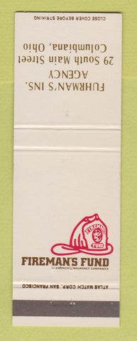 Matchbook Cover - Fireman's Fund Insurance Columbiana OH