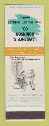 Matchbook Cover - Robinson Insurance Southwest Harbor ME Norman Rockwell #2