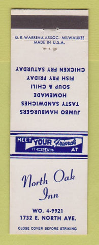 Matchbook Cover - North Oak Inn Milwaukee? WI