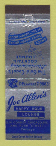 Matchbook Cover - Joe Allen's Happy Hour Lounge Chicago IL