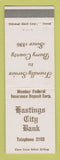 Matchbook Cover - Hastings City Bank MI?