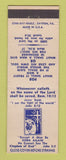 Matchbook Cover - Christian Religious Samuel Strong Tampa FL