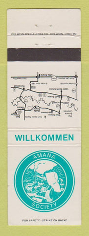 Matchbook Cover - Amana Society Willokommen IA
