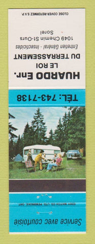 Matchbook Cover - Hurado Le Roi Du Terrassement Sorel QC