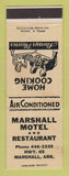 Matchbook Cover - Marshall Motel Restaurant AR WEAR