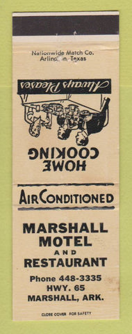 Matchbook Cover - Marshall Motel Restaurant AR WEAR