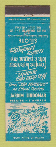 Matchbook Cover - Jardim Lindomar Peruibe Itanhaem Sao Paulo Brazil