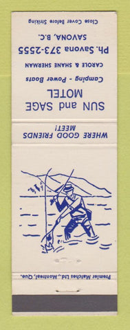 Matchbook Cover - Sun and Sage Motel Savona BC