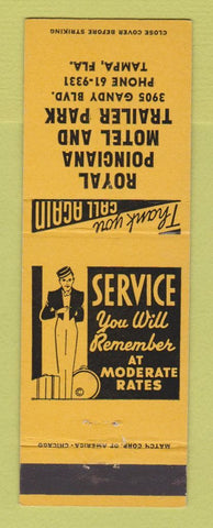 Matchbook Cover - Royal Poinciana Motel Trailer Park Tampa FL