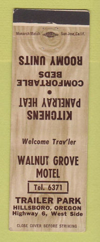 Matchbook Cover - Walnut Grove Motel Hillsboro OR