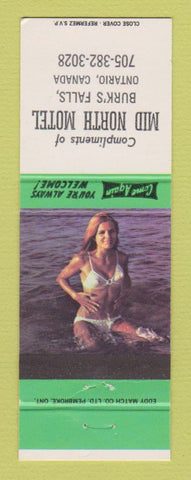 Matchbook Cover - Mid North Motel Burk's Falls ON pinup
