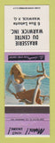 Matchbook Cover - Brasserie Du Centre Warwick QC pinup