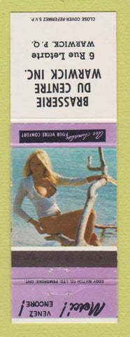 Matchbook Cover - Brasserie Du Centre Warwick QC pinup