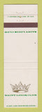 Matchbook Cover - St Louis Club MO