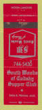 Matchbook Cover - South Woods of Cudahy Supper Club WI WEAR