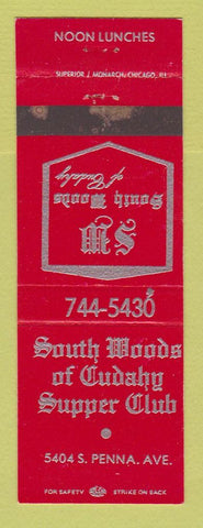 Matchbook Cover - South Woods of Cudahy Supper Club WI WEAR
