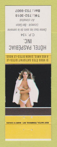 Matchbook Cover - Hotel Paspebiac QC pinup